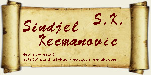 Sinđel Kecmanović vizit kartica